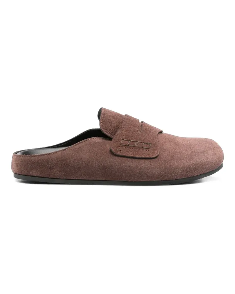 Erika Cavallini Mules mit Stegverzierung - Braun Braun