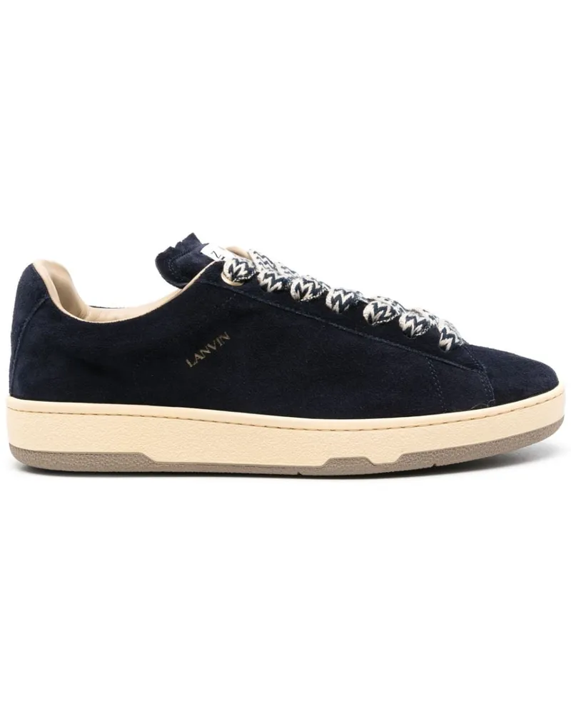 Lanvin Curb Lite Sneakers aus Wildleder Blau