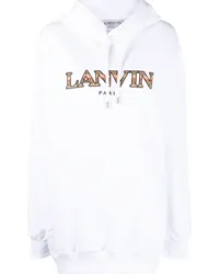 Lanvin Hoodie mit Logo-Stickerei Weiß