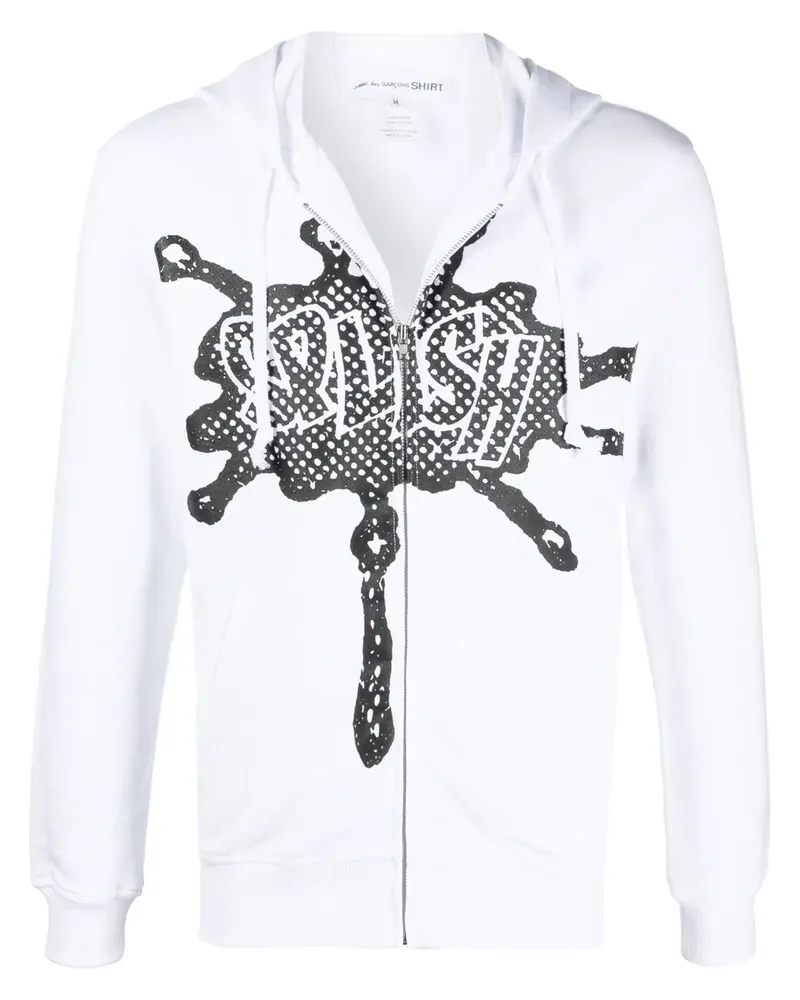 Comme des Garçons Hoodie mit grafischem Print - Weiß Weiß