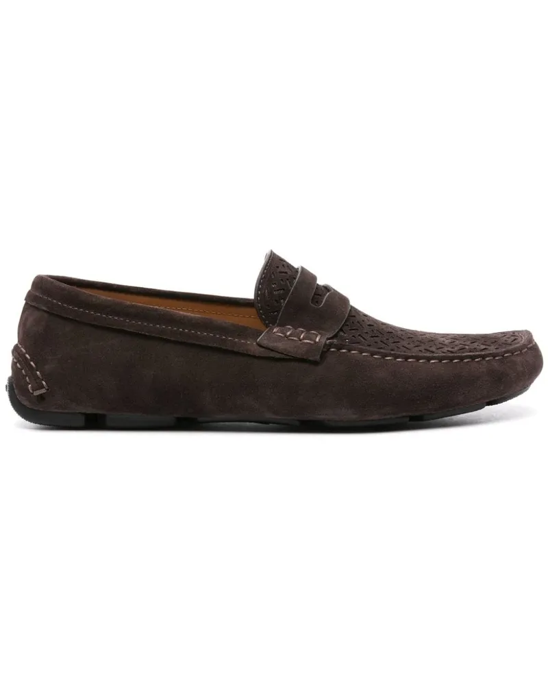 Giorgio Armani Penny-Loafer aus Wildleder Braun