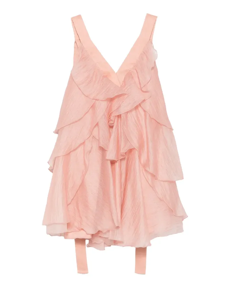 Aje. Athena ruffled mini dress - Rosa Rosa