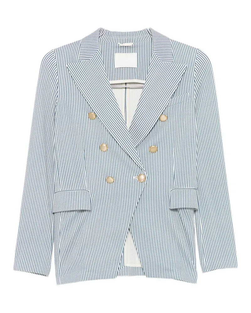 CIRCOLO 1901 striped double-breasted blazer - Weiß Weiß