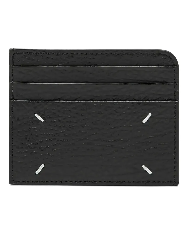 Maison Margiela Kartenetui mit Ziernähten - Schwarz Schwarz