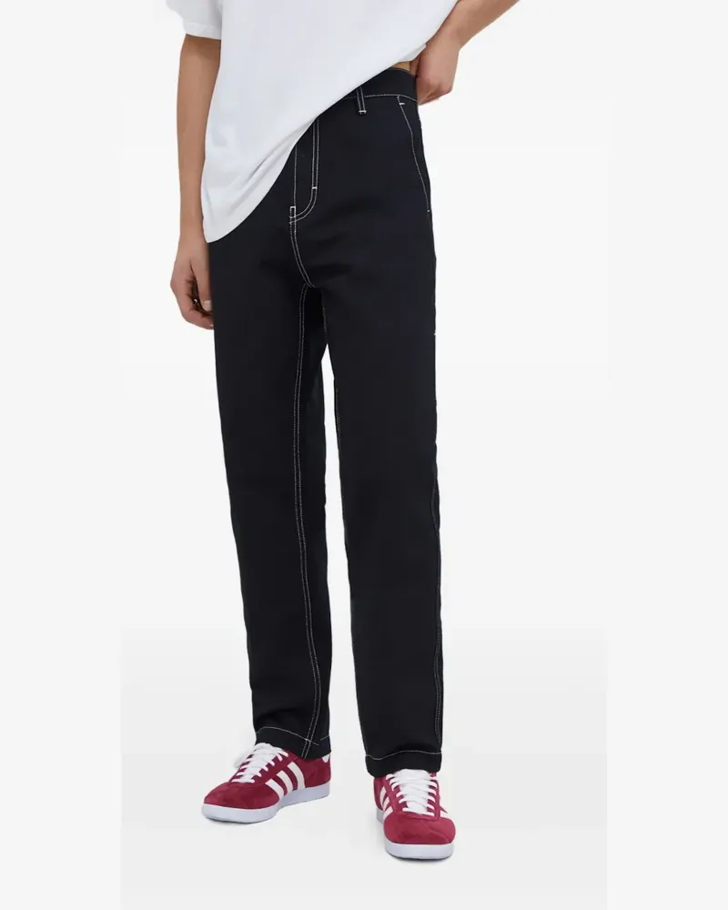 HUGO BOSS Hose mit Kontrastnähten - Schwarz Schwarz