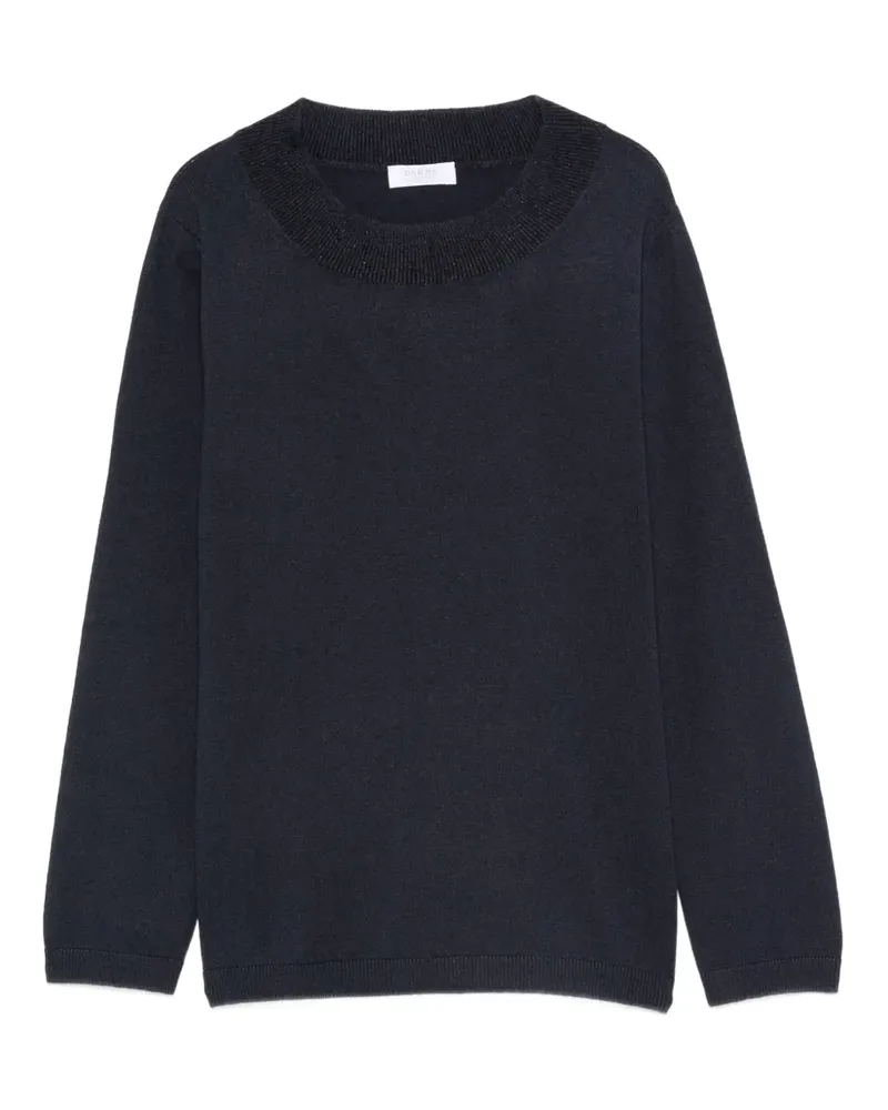 BARBA Pullover mit Rundhalsausschnitt - Blau Blau