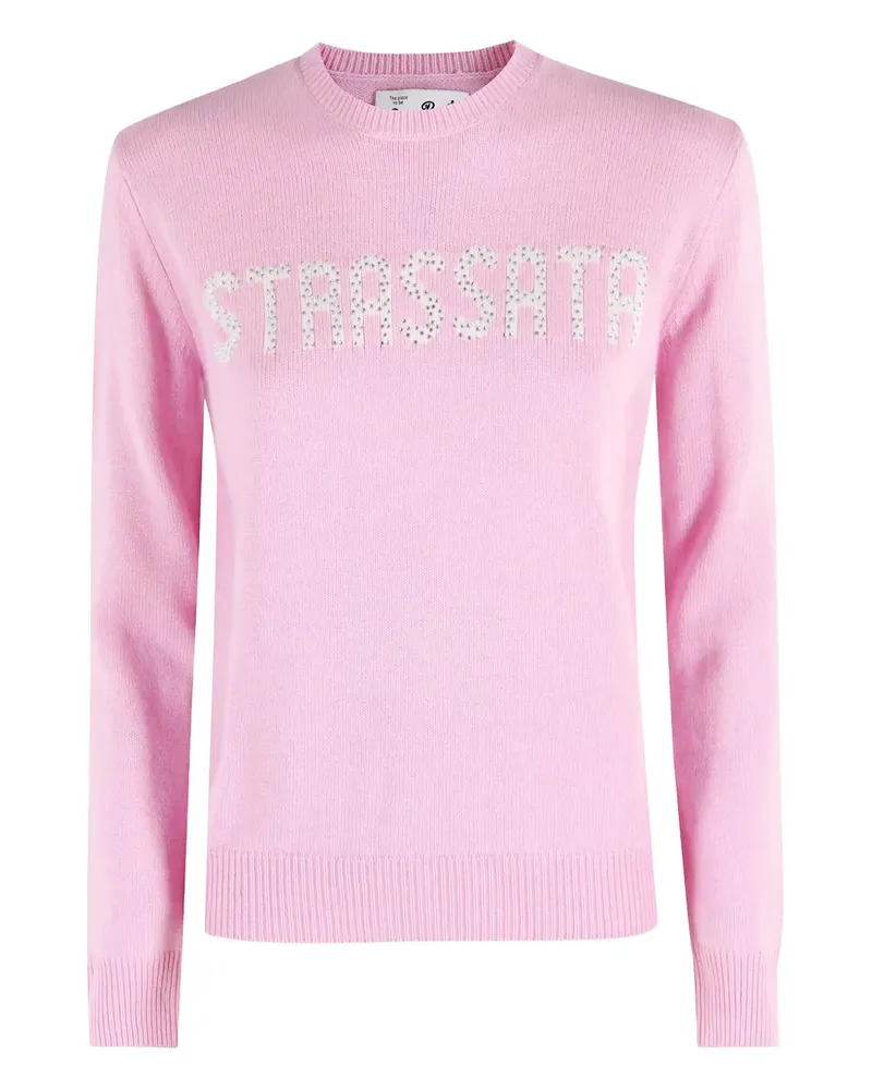 MC2 Saint Barth New Queen rhinestone-appliqué sweater - Rosa Rosa