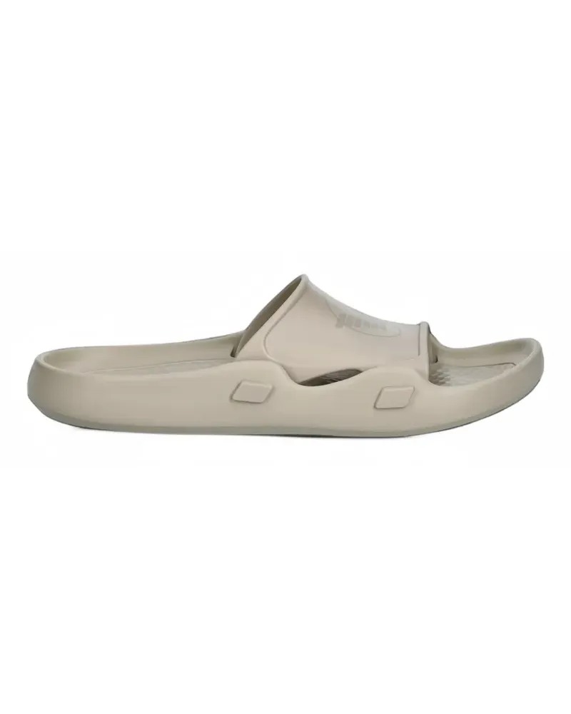 Emporio Armani logo-print slides - Nude Nude
