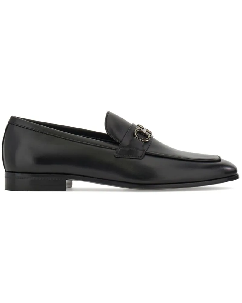 Ferragamo Loafer mit Gancini-Schild - Schwarz Schwarz
