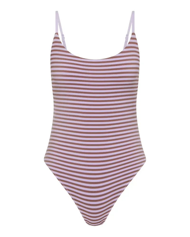 The Upside Miami Flow Badeanzug mit Querstreifen - Violett Violett