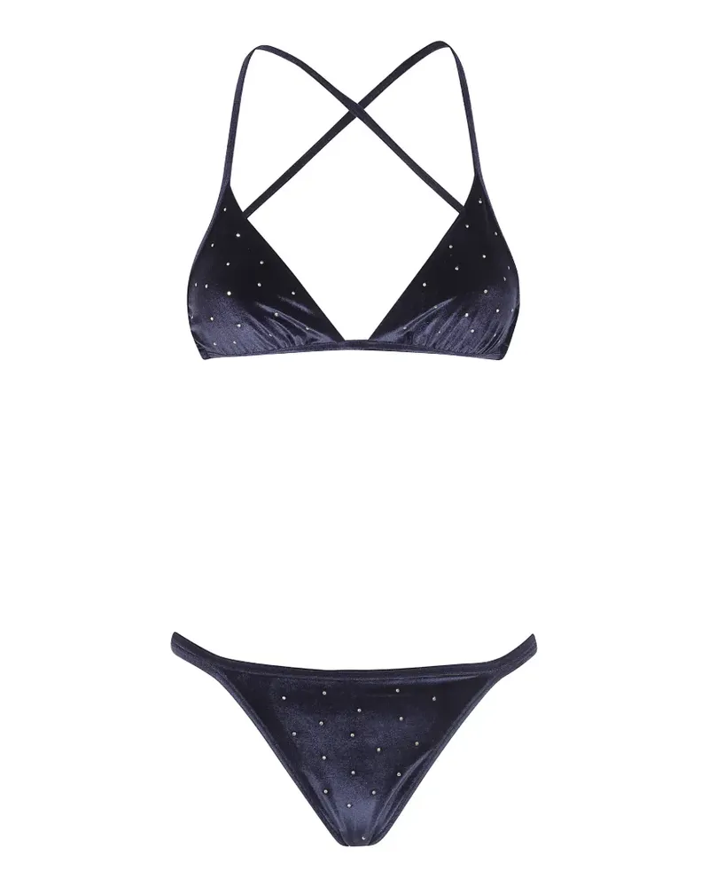 Balmain stud-embellished velvet bikini - Schwarz Schwarz