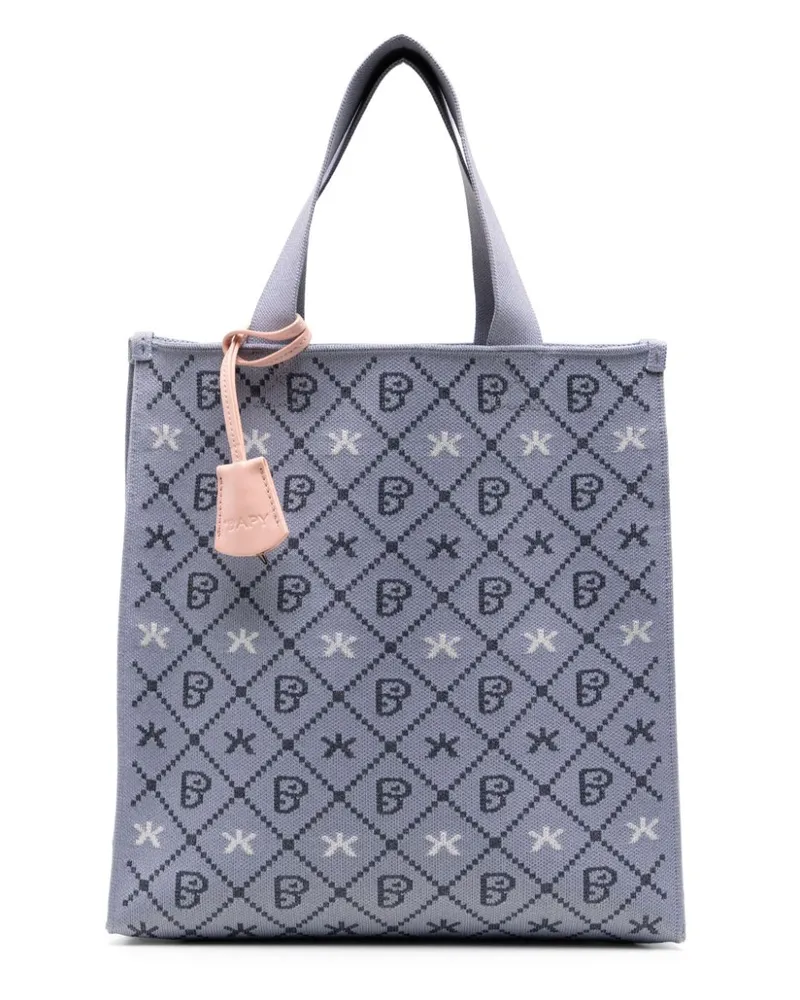 BAPE Tote Bag mit Argyle-Muster - Blau Blau