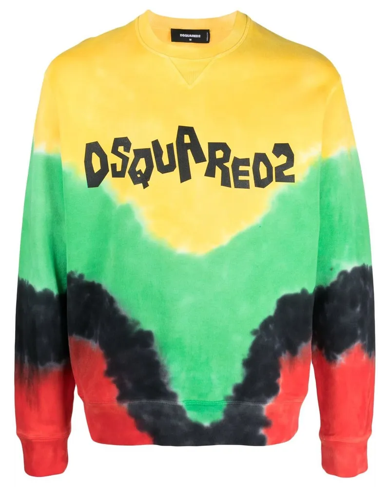 Dsquared2 Sweatshirt mit Logo-Print - Gelb Gelb
