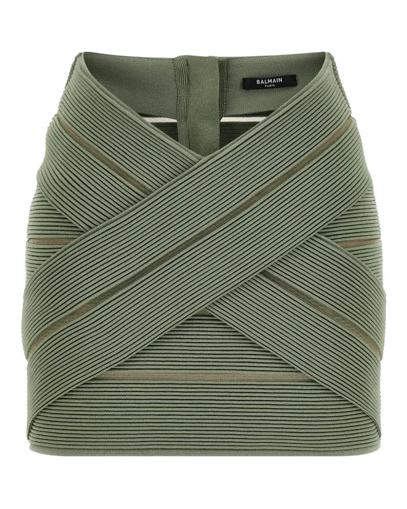 Balmain V-waist short skirt - Grün Grün
