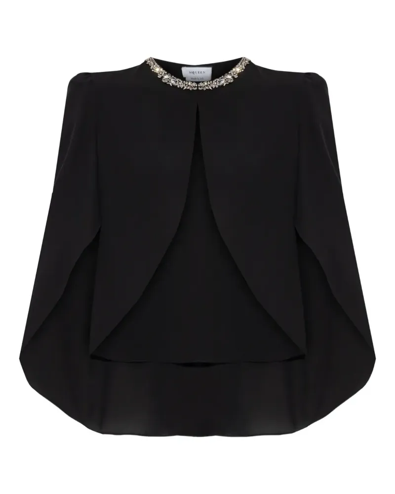 Alexander McQueen Oberteil aus Seide - Schwarz Schwarz