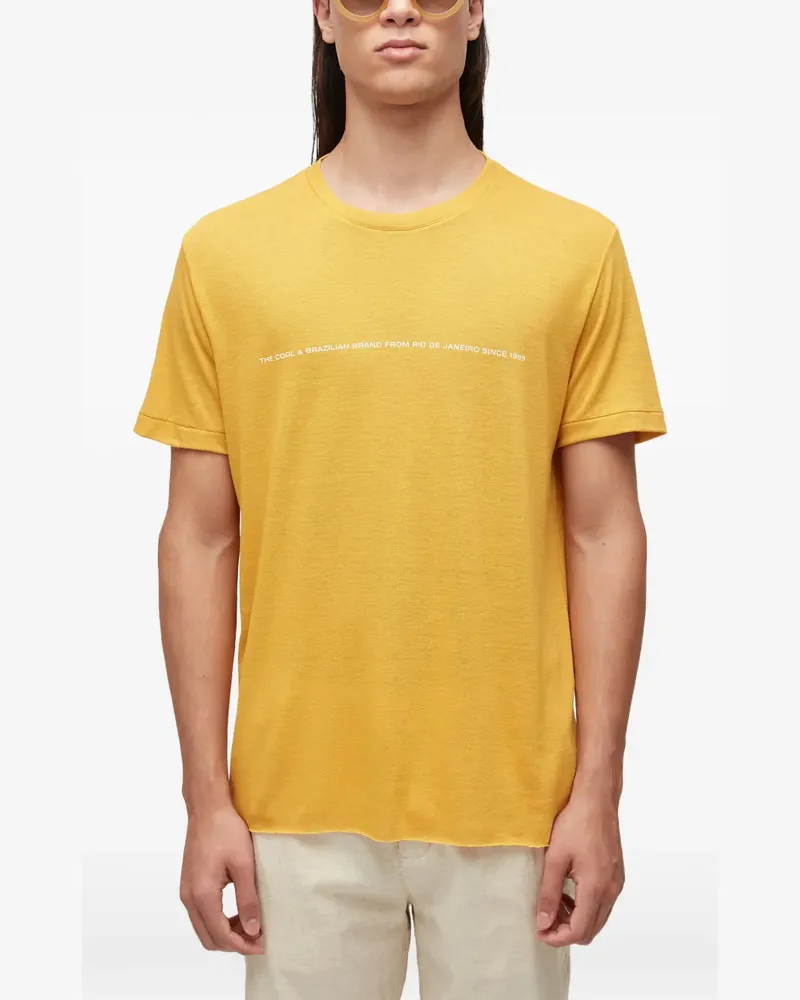 Osklen T-Shirt mit Rundhalsausschnitt - Gelb Gelb