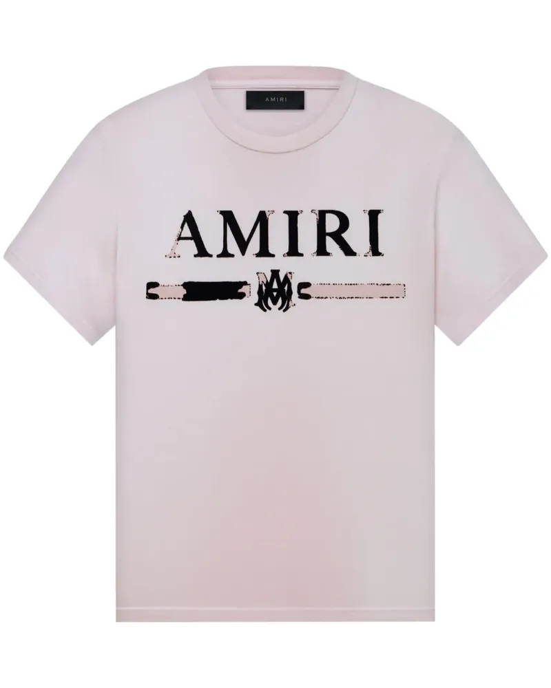 Amiri T-Shirt mit MA Bar-Applikation - Weiß Weiß