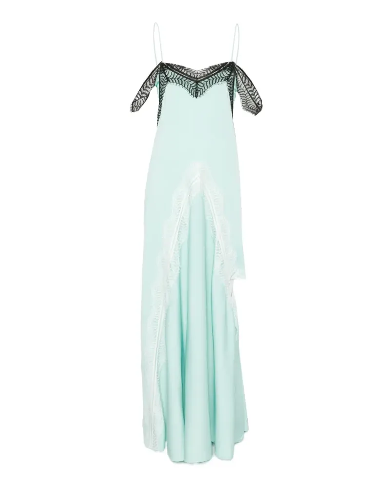 Christopher Esber Midikleid mit Spitzenbesatz - Blau Blau