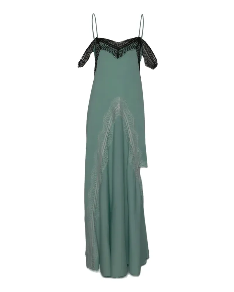 Christopher Esber lace-trim midi dress - Blau Blau