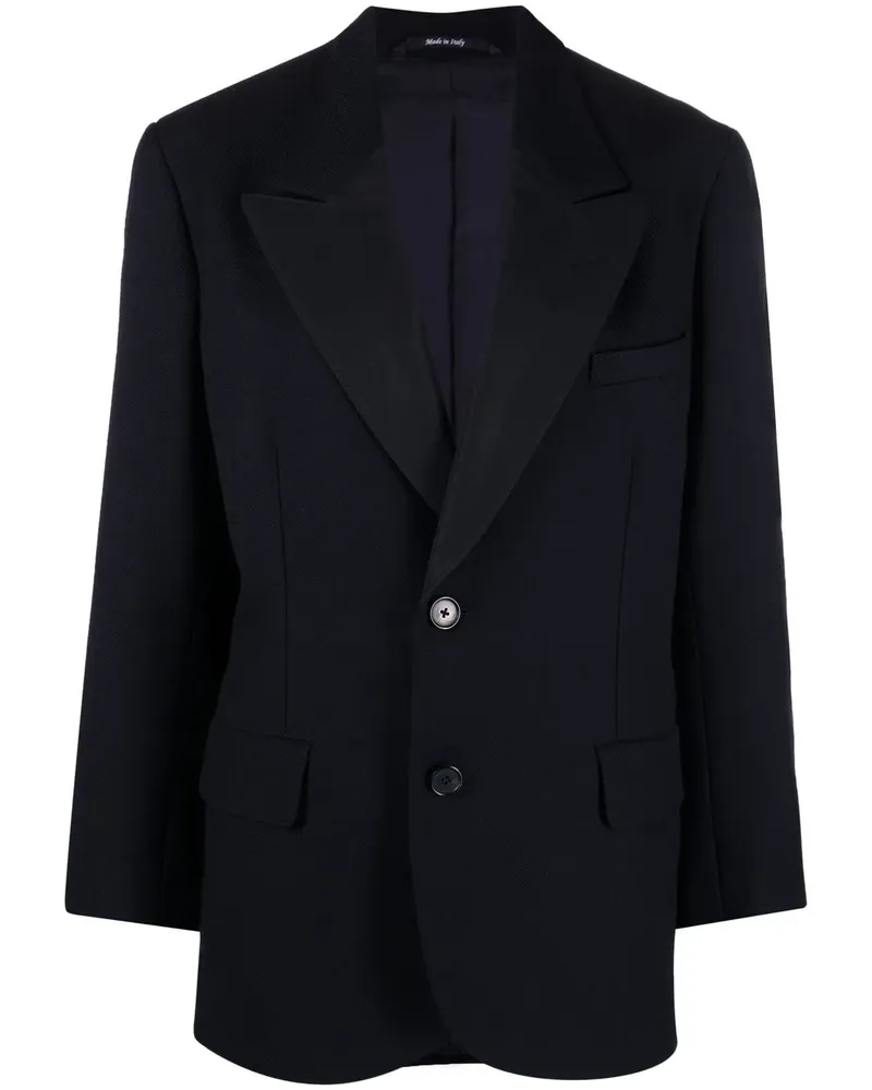 Maison Margiela Einreihiger Oversized-Blazer - Blau Blau