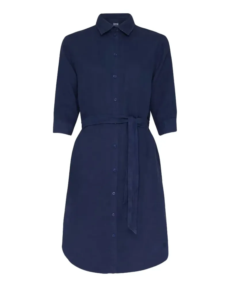 Vilebrequin Ludovie belted linen shirt midi dress - Blau Blau