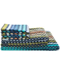 Missoni Home Set aus fünf Giacomo Badetüchern Blau