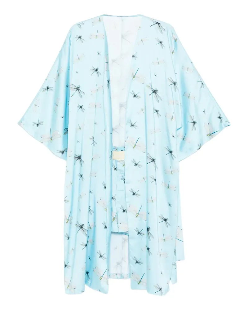 Parlor Set mit Libellen-Print - Blau Blau