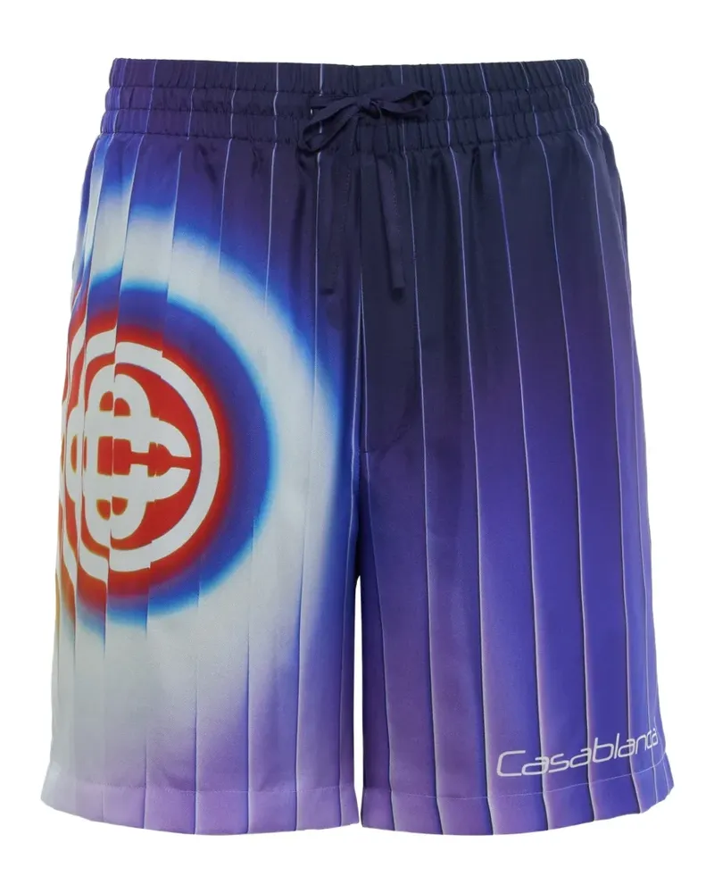 Casablanca Paris Shockwave silk shorts - Blau Blau