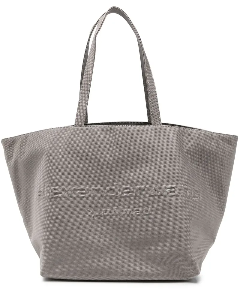 Alexander Wang embossed canvas nylon tote bag - Grau Grau