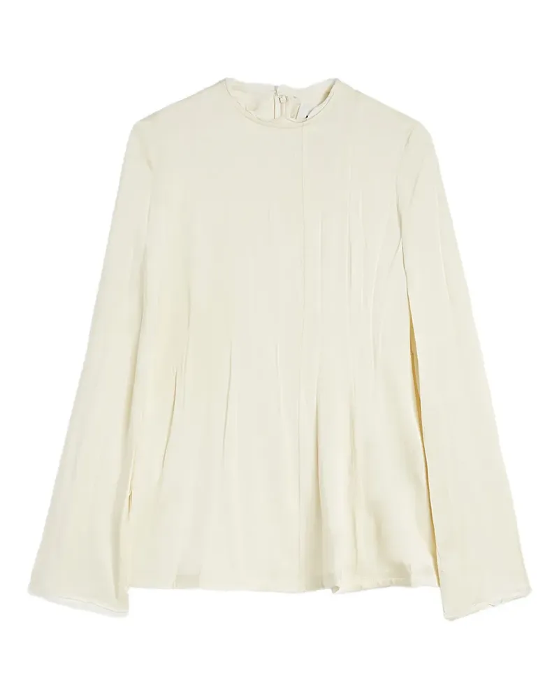 Jil Sander Klassische Satinbluse - Weiß Weiß