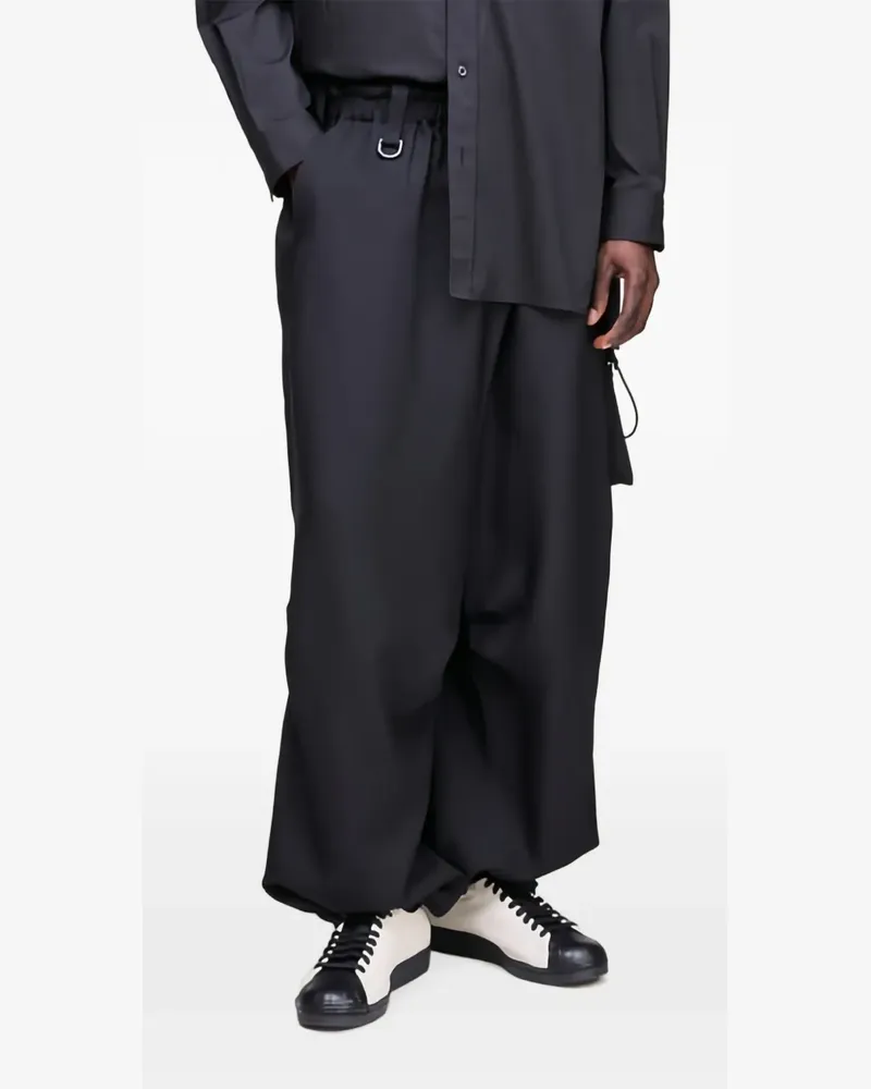 Y-3 Cargohose mit Logo-Print - Schwarz Schwarz