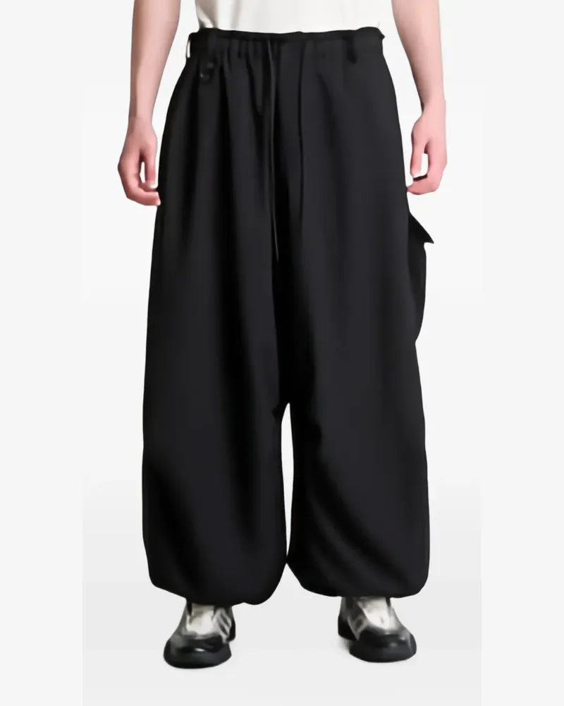 Y-3 Cargohose mit Logo-Print - Schwarz Schwarz