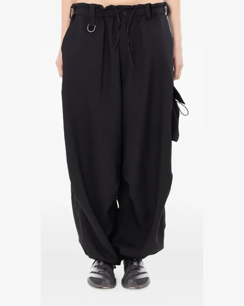 Y-3 Cargohose mit Logo-Print - Schwarz Schwarz