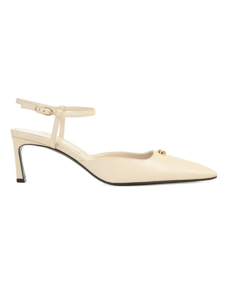 Sergio Rossi Surge Pumps mit Logo-Riemen - Nude Nude