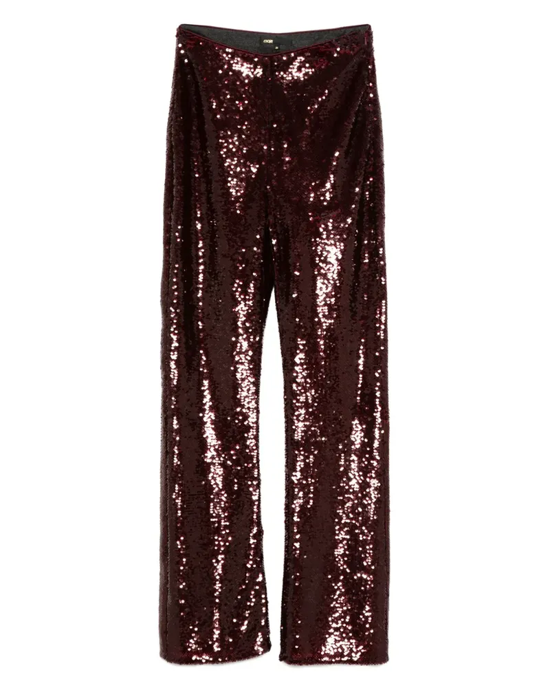 Maje Hose mit Pailletten - Rot Rot