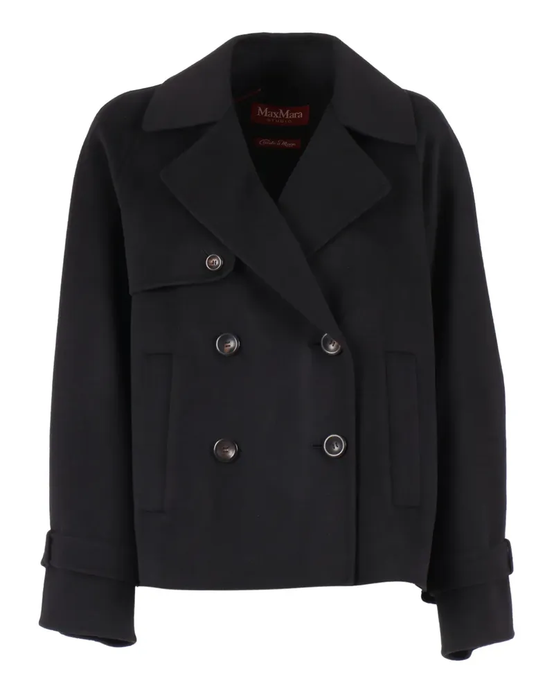Max Mara Doppelreihige Nupar Jacke - Schwarz Schwarz