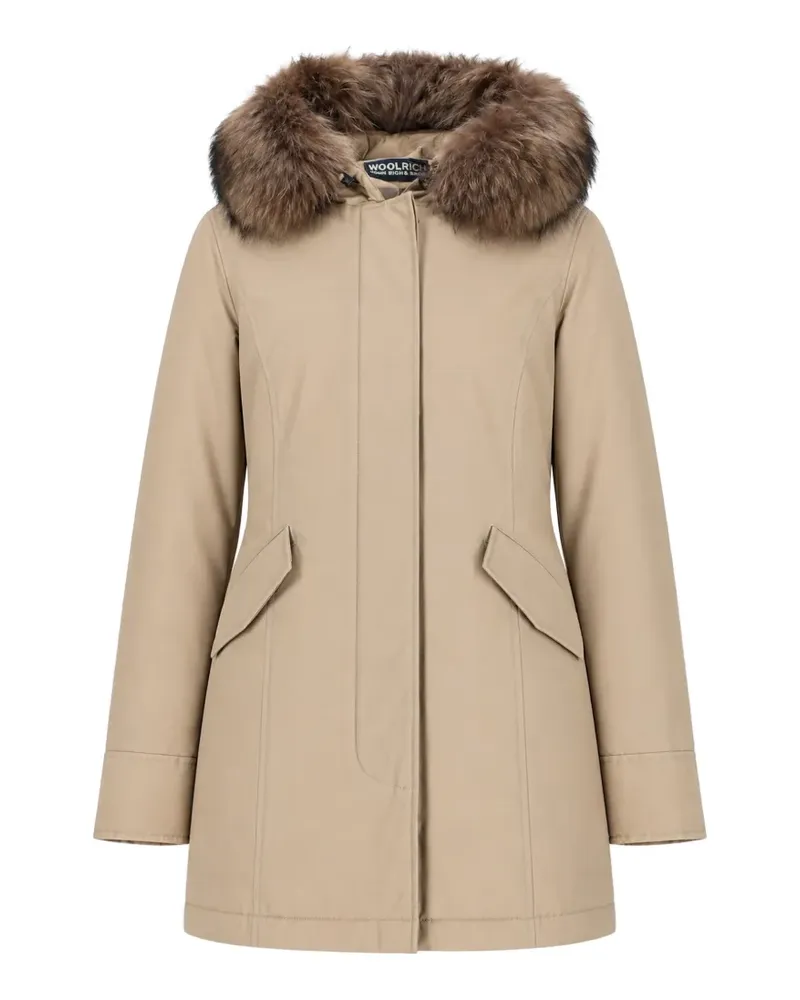 Woolrich Beiger Kapuzenmantel - Nude Nude