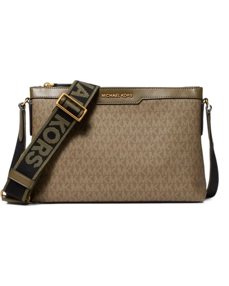 Michael Kors Hudson Signature logo messenger bag - Nude Nude