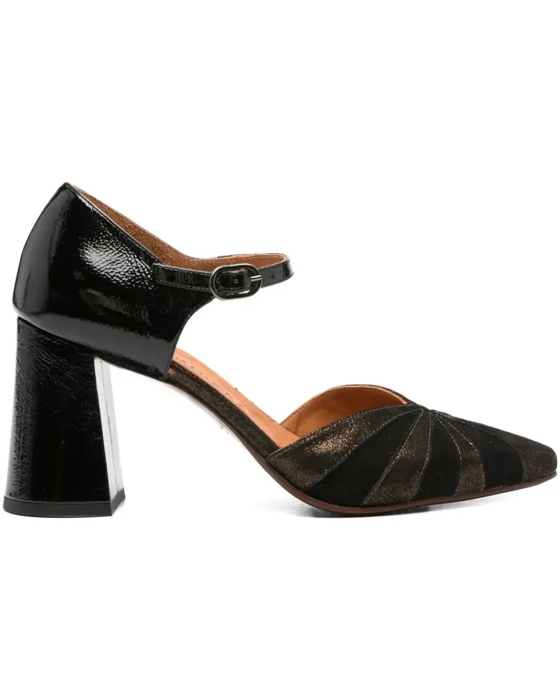 Chie Mihara Pumps mit Ledereinsätzen 51mm - Schwarz Schwarz