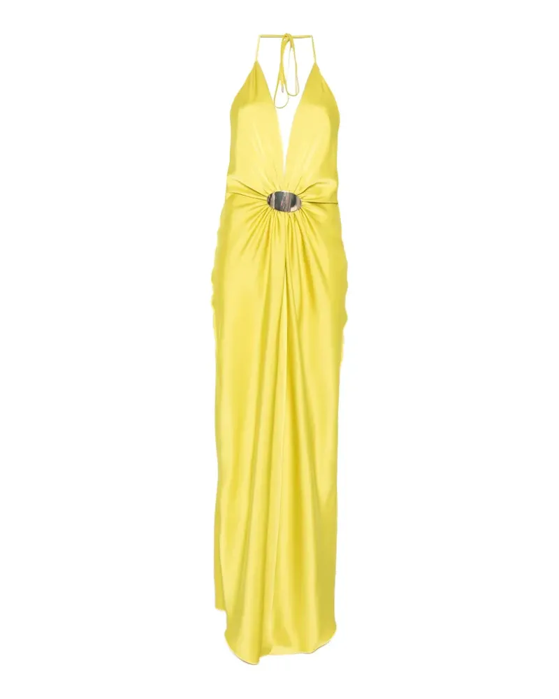 Simona Corsellini halter-neck maxi dress - Gelb Gelb