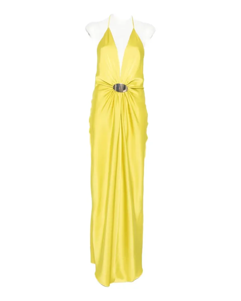 Simona Corsellini halter-neck maxi dress - Gelb Gelb