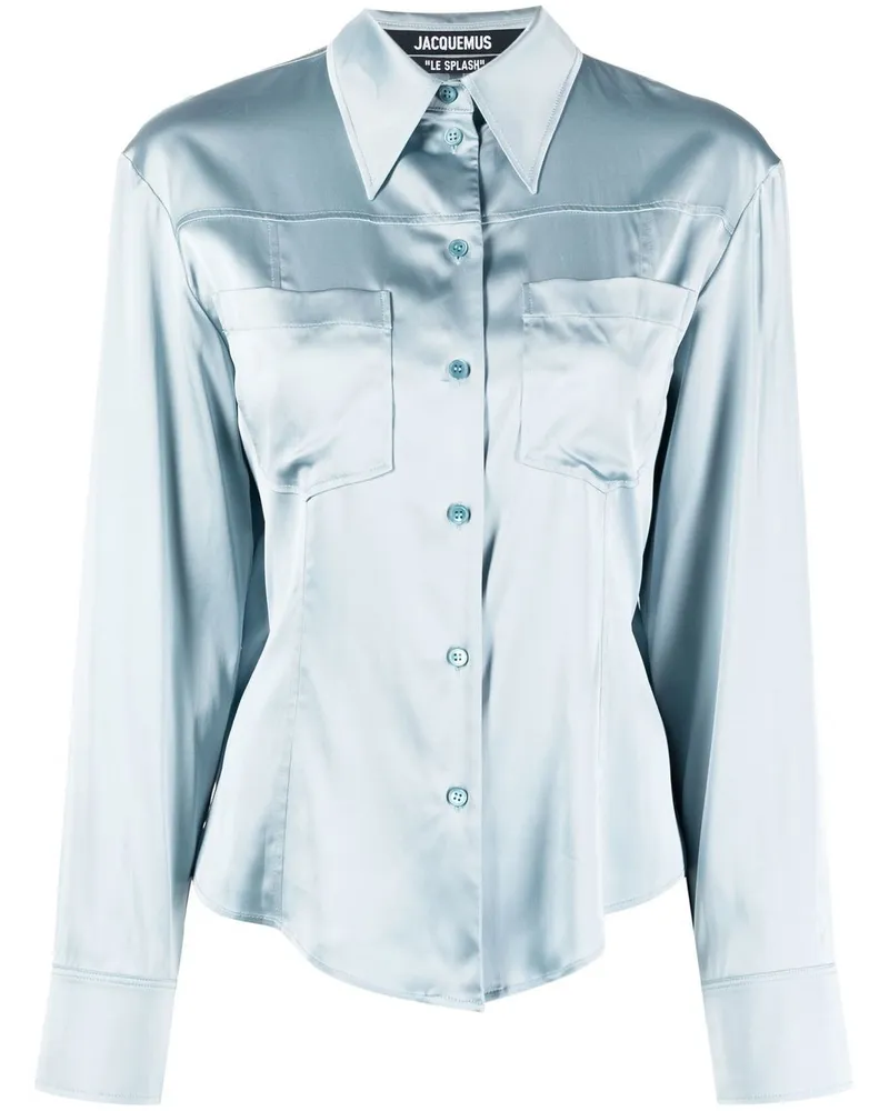 Jacquemus La Chemise Mentalo Hemd - Blau Blau