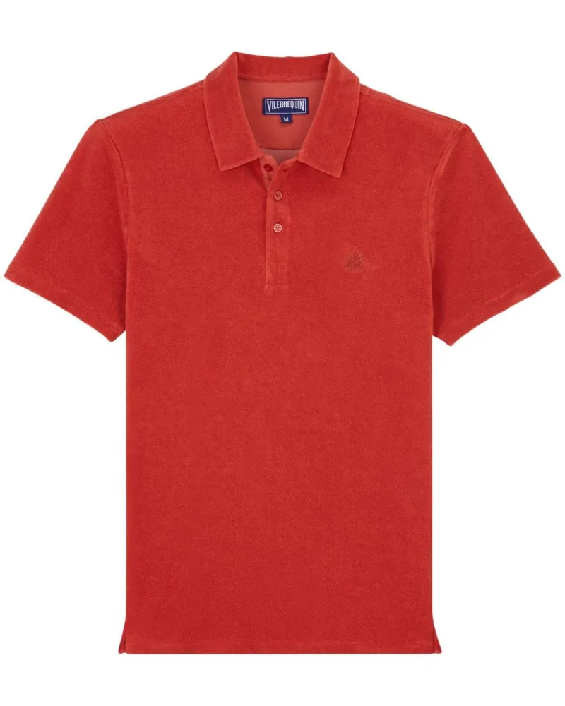 Vilebrequin Poloshirt aus Frottee Red