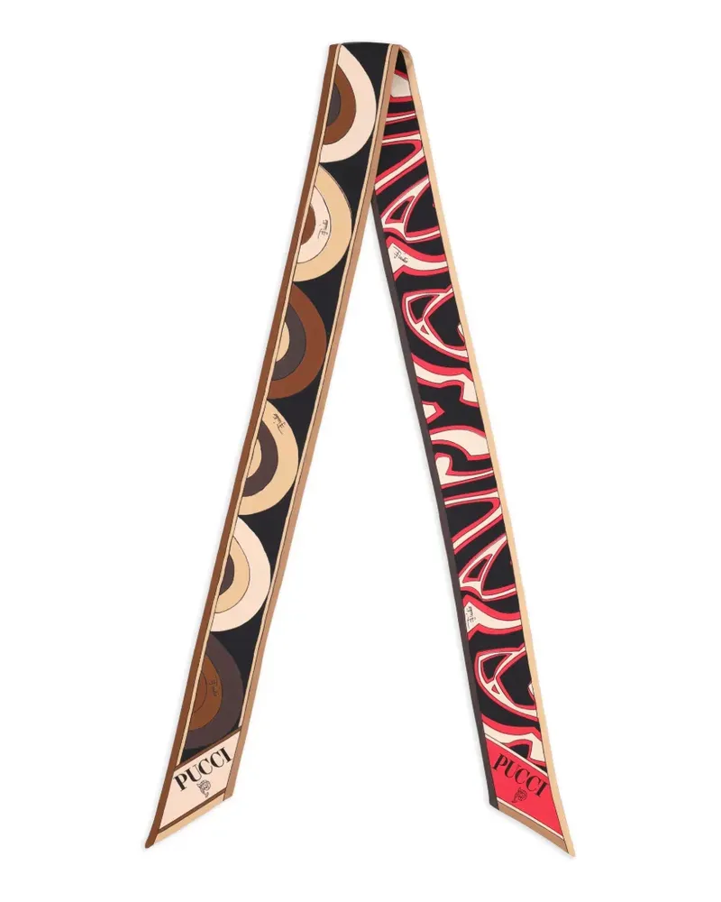 Emilio Pucci Seidenschal mit geometrischem Print - Braun Braun