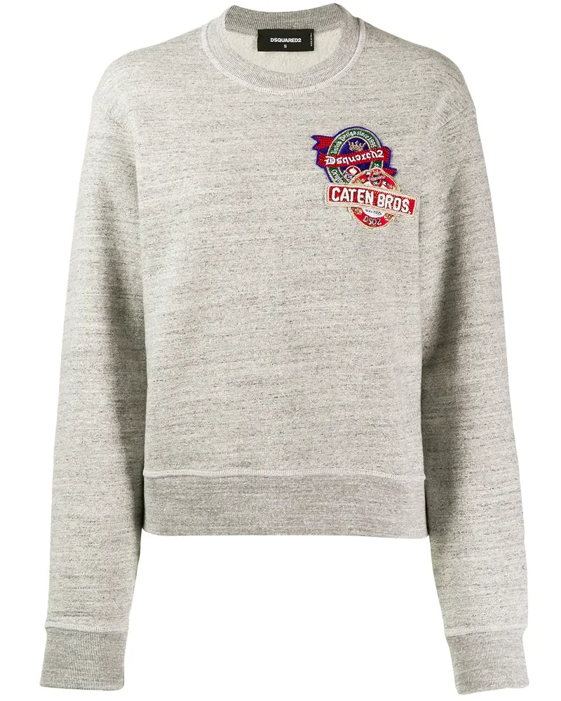 Dsquared2 Sweatshirt mit Logo-Stickerei - Grau Grau