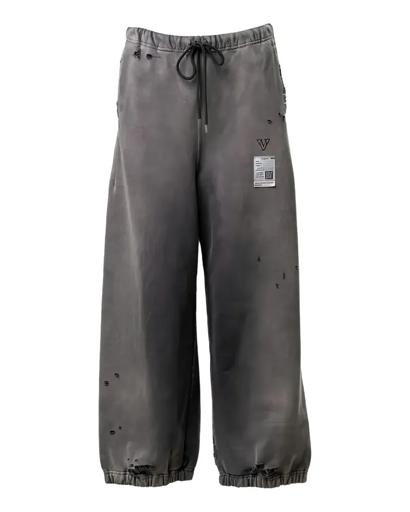 MIHARAYASUHIRO sun-faded-like sweat pants - Schwarz Schwarz