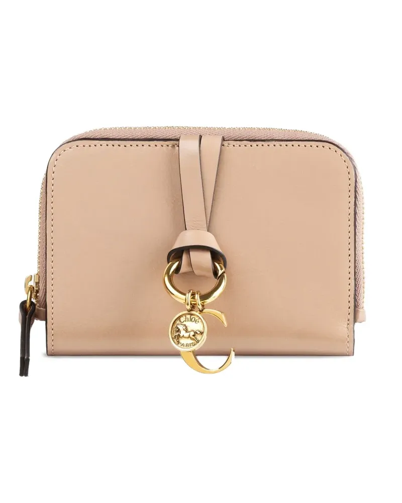 Chloé leather zip-around purse - Nude Nude