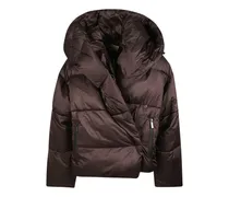 Gesteppte Kapuzenjacke - Braun