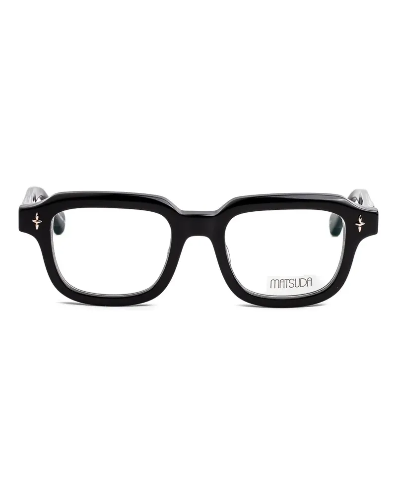 MATSUDA M1044 square-frame glasses - Schwarz Schwarz