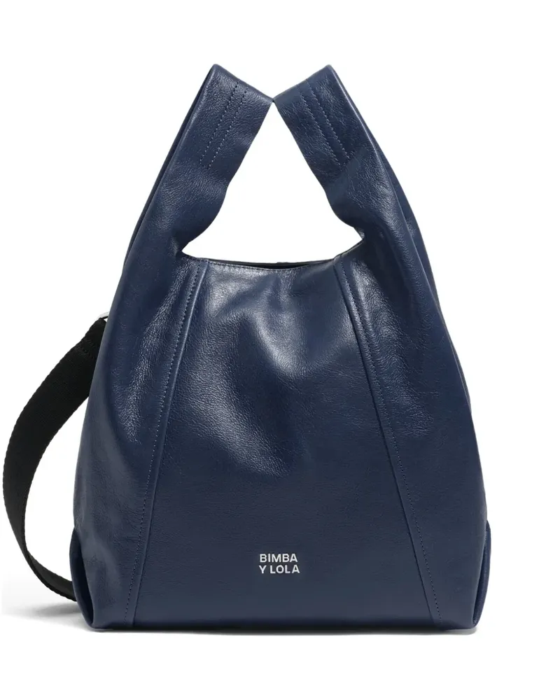BIMBA Y LOLA Paper-Bag Schultertasche - Blau Blau